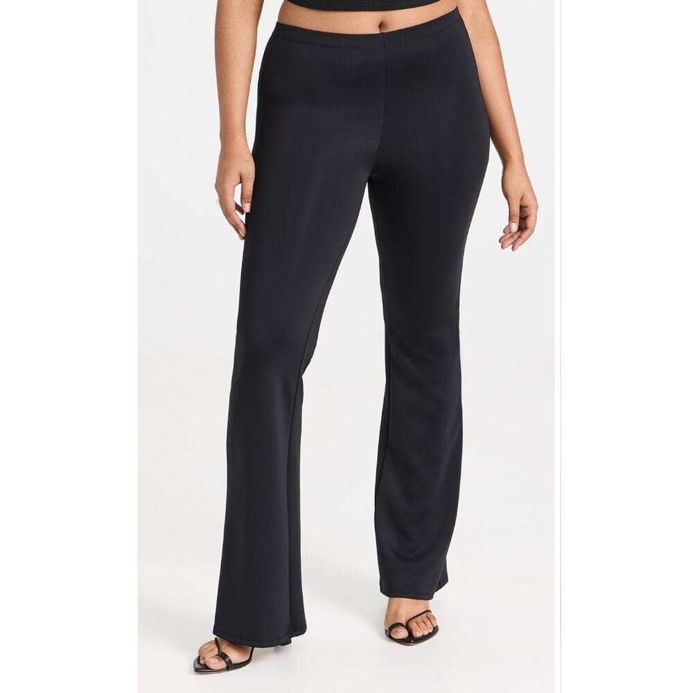 Good American Scuba Pull On Flare Pants | Womens 8 (5XL), Black New!